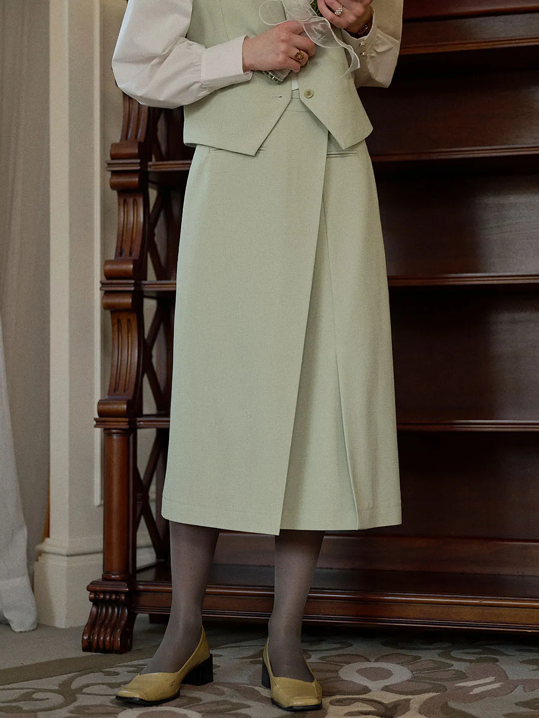 Milani Simple Pleated Design A-line Skirt sold by Simple Retro product image thumbnail 5