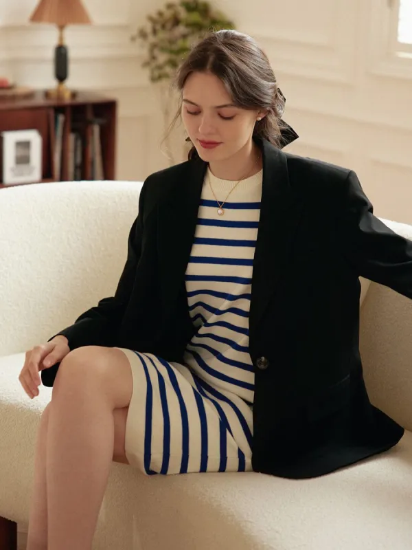 【FINAL SALE】Madge Black Blazer sold by Simple Retro