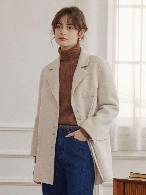 Marlee Handmade Wool Reversible Tweed Blend Coat sold by Simple Retro