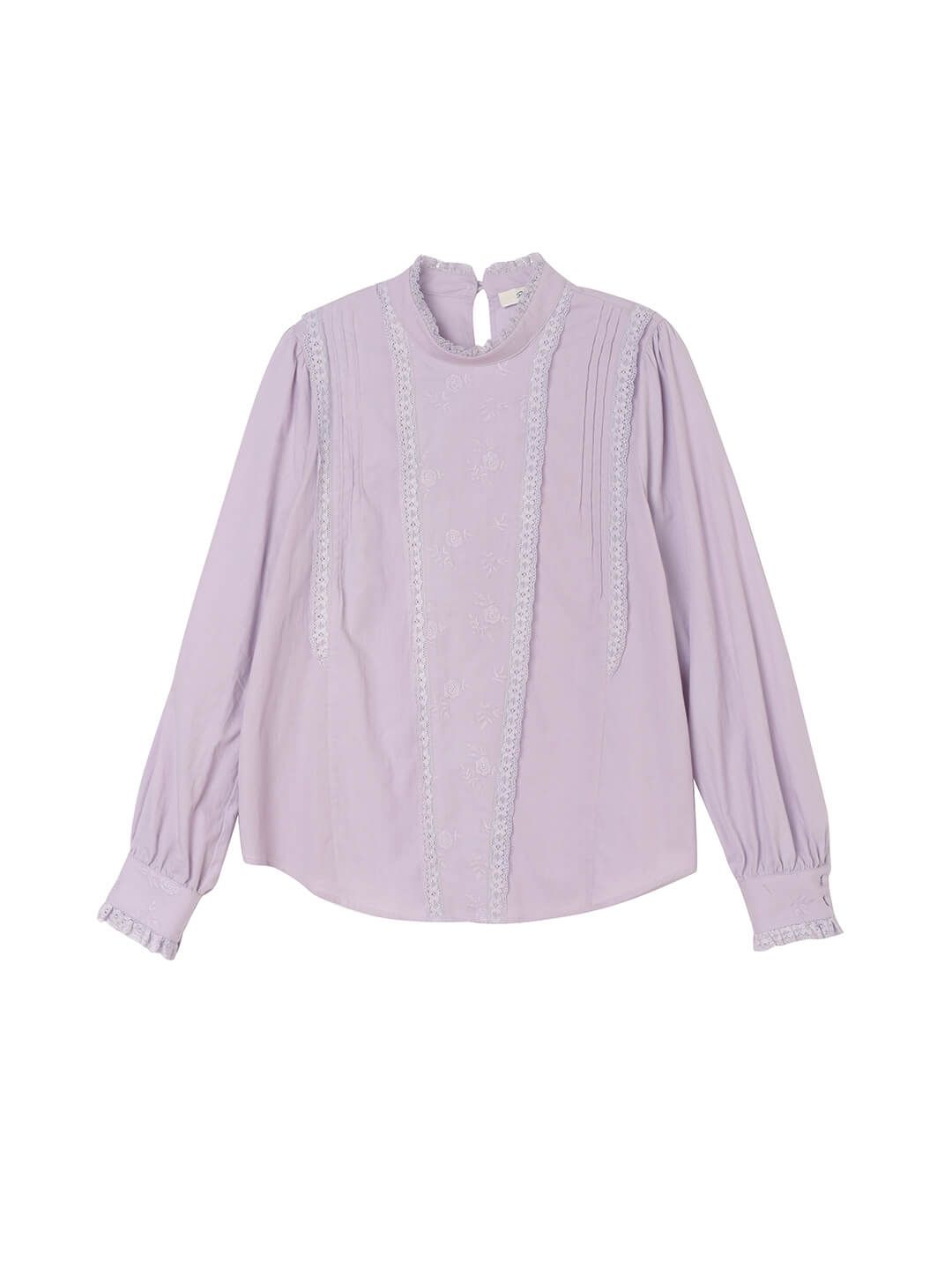 Paisley Embroidered Lace Purple Blouse sold by Simple Retro product image thumbnail 6