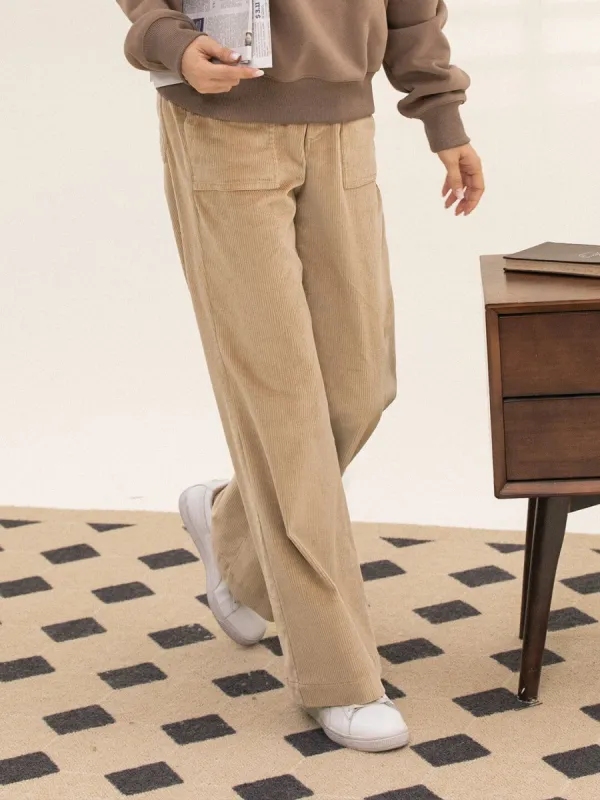 【SALE】Oaklee Bell-bottomed Corduroy Trousers sold by Simple Retro