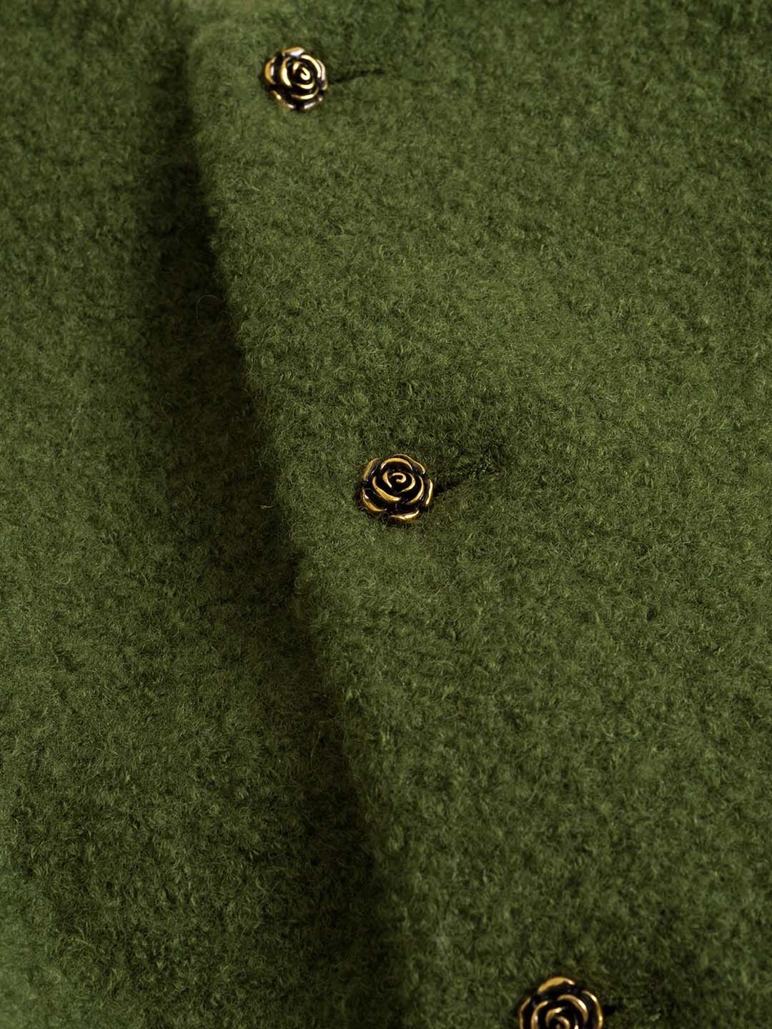 【Pre-order】Amelia Wool Round Neck Double Breasted Jacket sold by Simple Retro product image thumbnail 13