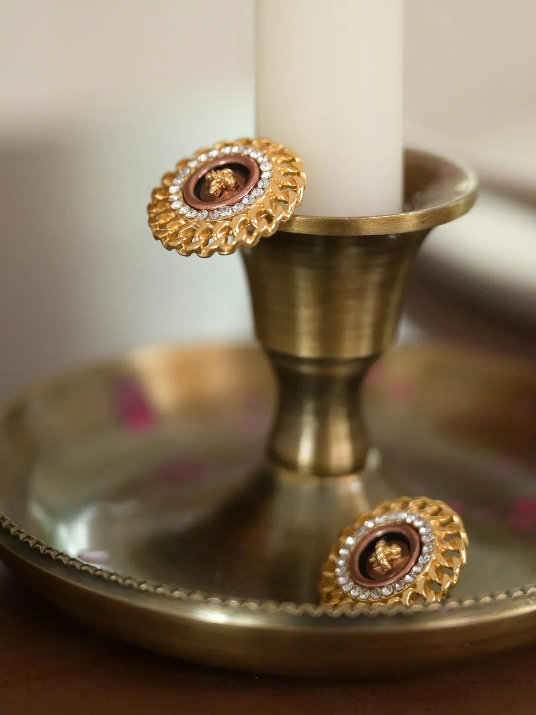 Macaron Gold Earrings sold by Simple Retro product image thumbnail 3