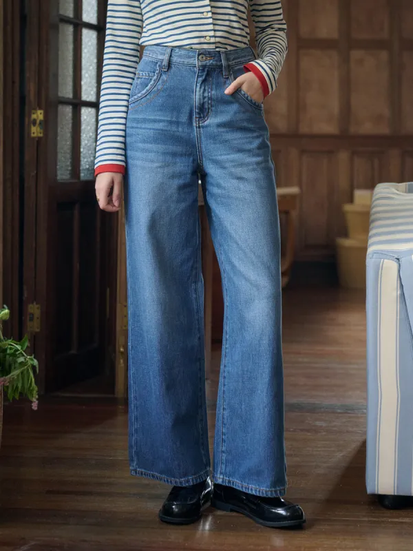 Romina Classic High-rise Straight-leg Jeans sold by Simple Retro