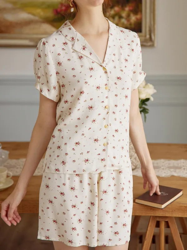 【Final Sale】Lola Floral Printed Pajamas sold by Simple Retro