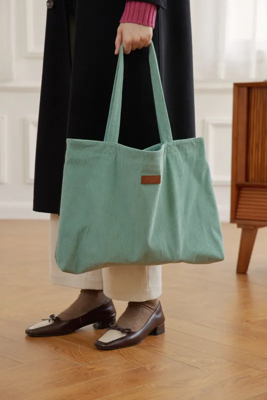 High-Quality Versatile Corduroy Tote Bag sold by Simple Retro