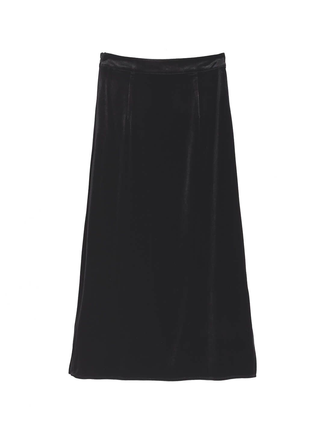 Bethany Straight Black Midi Velvet Skirt sold by Simple Retro product image thumbnail 3
