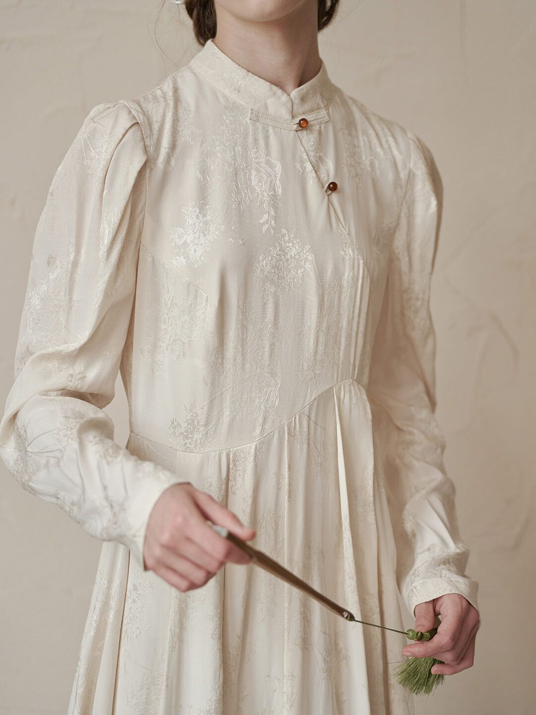 White Petal Pattern Dress sold by Simple Retro product image thumbnail 7