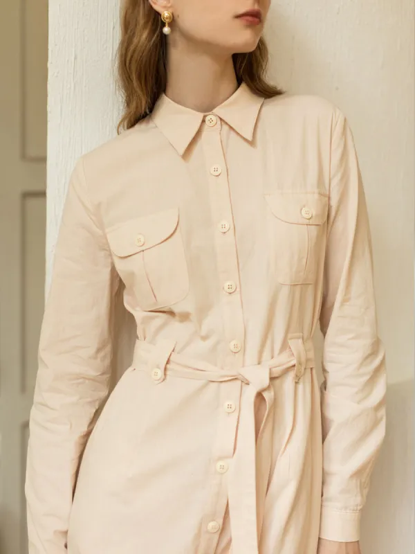 【Final Sale】Zoe 100% Cotton Maxi Shirt Dress sold by Simple Retro
