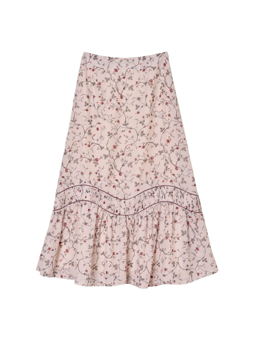 (Clearance) Marie Printed Brown Midi Skirt sold by Simple Retro product image thumbnail 6