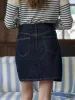 Kayleigh Vintage A-Line Cotton Denim Skirt sold by Simple Retro