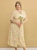 【Final Sale】Plus Size Kora Floral Printed Maxi Dress sold by Simple Retro