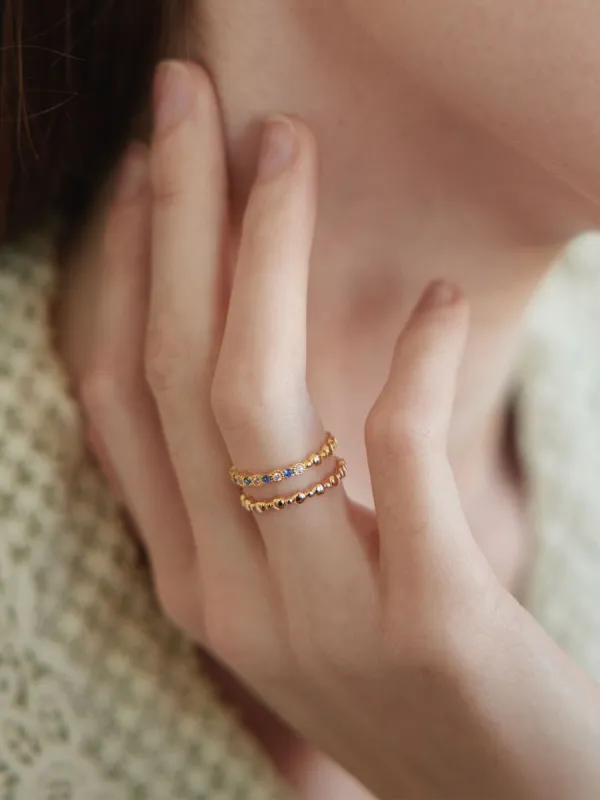 Zircon Open Ring sold by Simple Retro