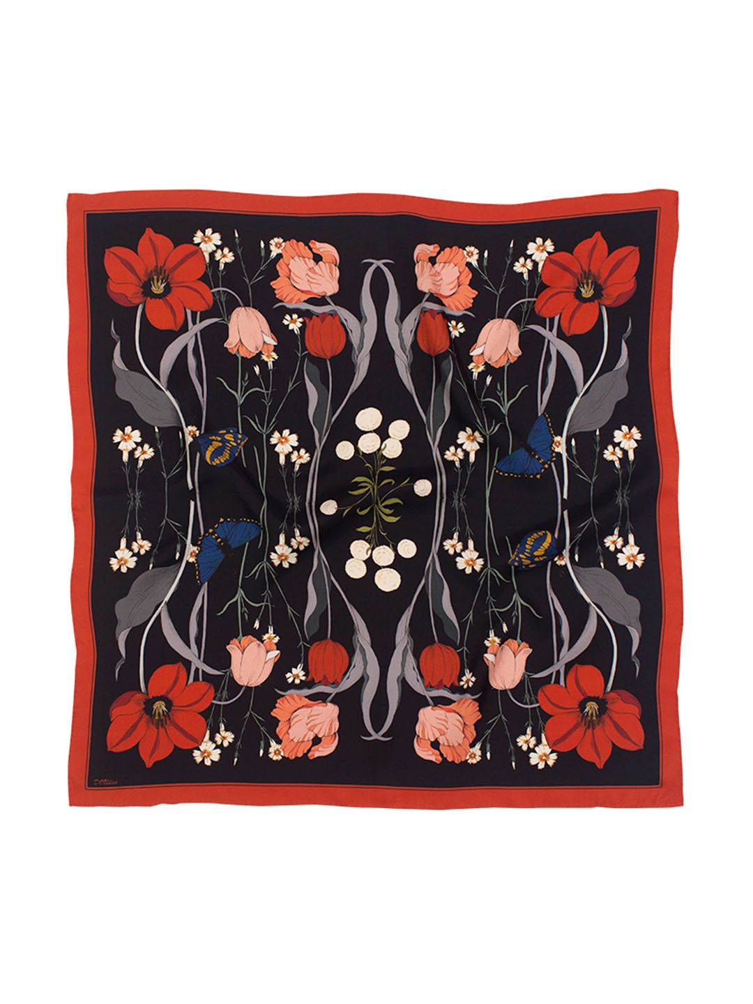 Chowxiaodou 16 Momme Tulip Silk Twill Large Square Scarf 90*90 sold by Simple Retro product image thumbnail 3