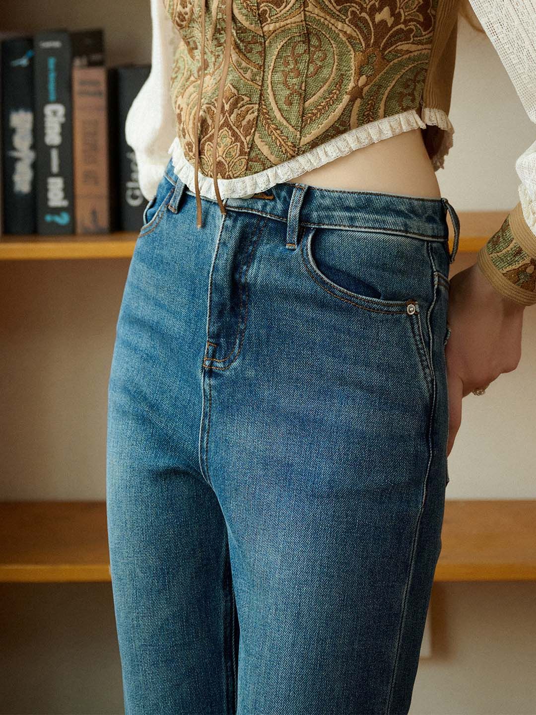 Sophie Retro High Waist Straight Jeans sold by Simple Retro product image thumbnail 2