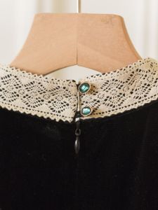 Scarlett Lace Black Velvet Dress sold by Simple Retro