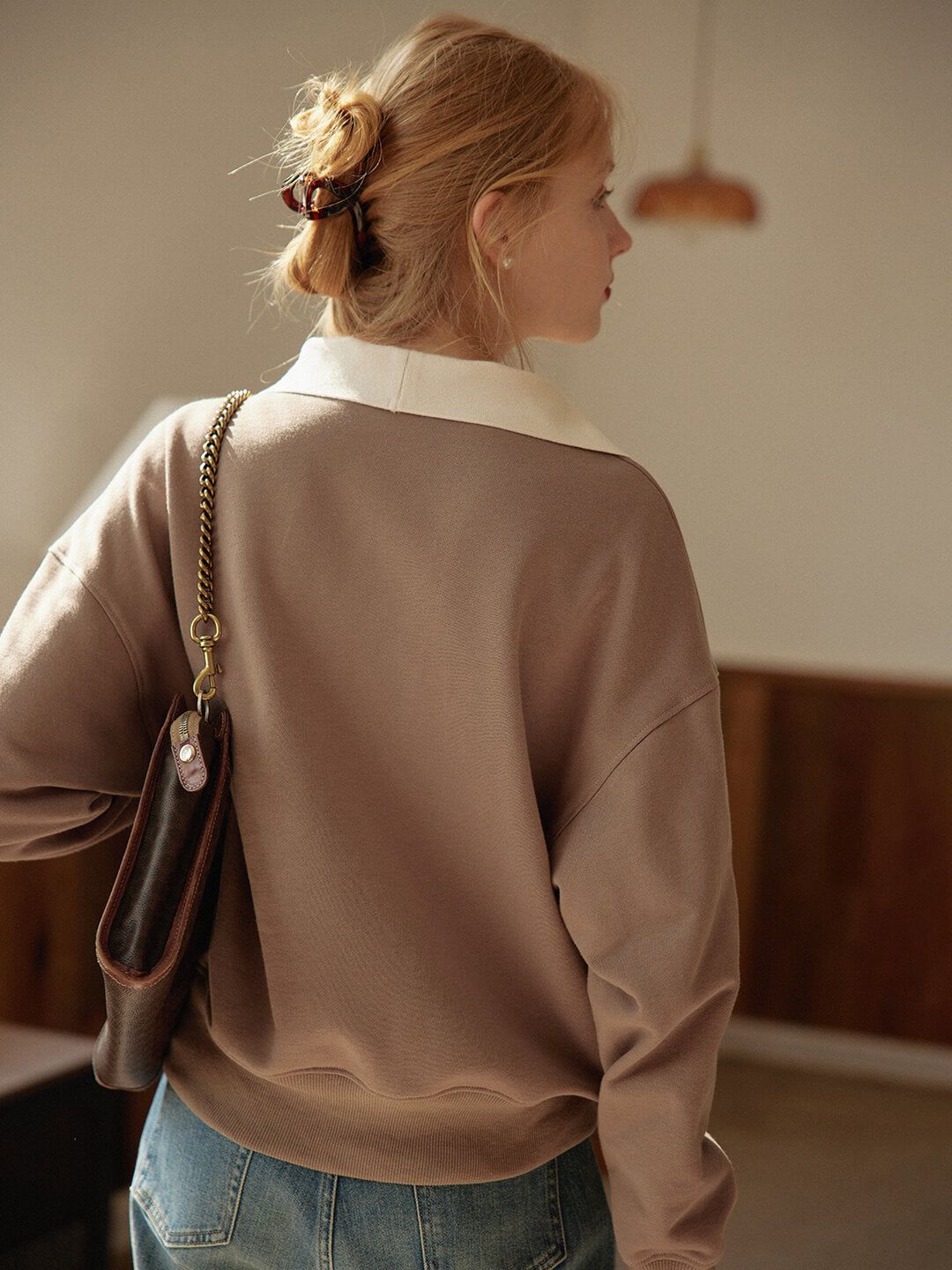 【Final Sale】Ellie Logo Printed Coffee Sweatshirt sold by Simple Retro product image thumbnail 5