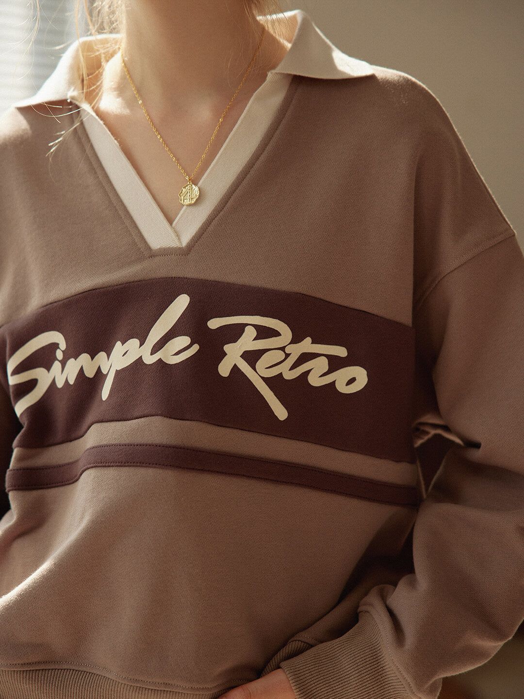 【Final Sale】Ellie Logo Printed Coffee Sweatshirt sold by Simple Retro product image thumbnail 2