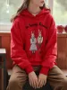 Rabbit Embroidered Hoodie sold by Simple Retro