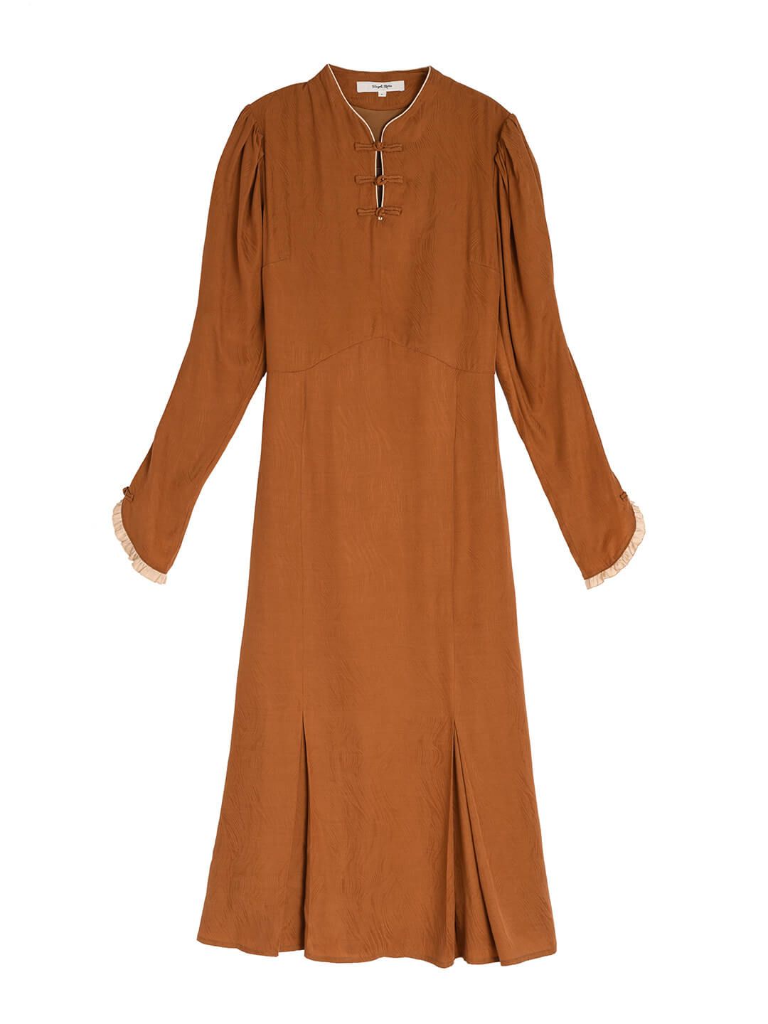 Alora Caramel Cheongsam Dress sold by Simple Retro product image thumbnail 3