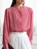 Hanna Puff Sleeve Pink Lace Blouse sold by Simple Retro