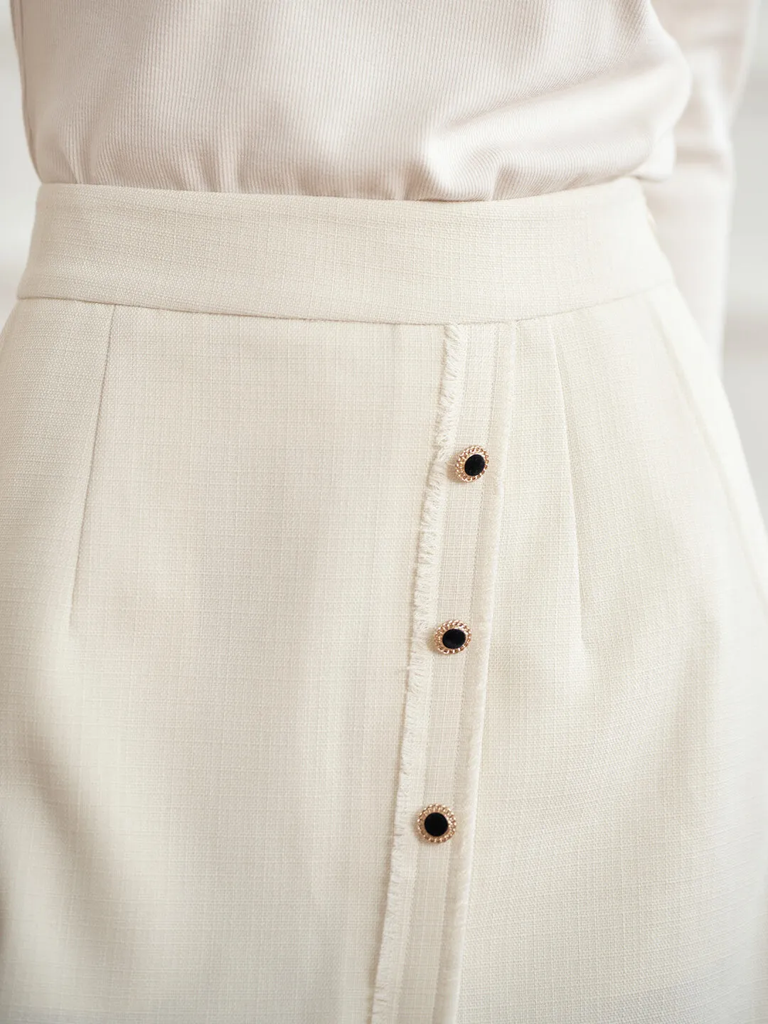 Aitana Apricot Brushed Tweed Skirt sold by Simple Retro product image thumbnail 4