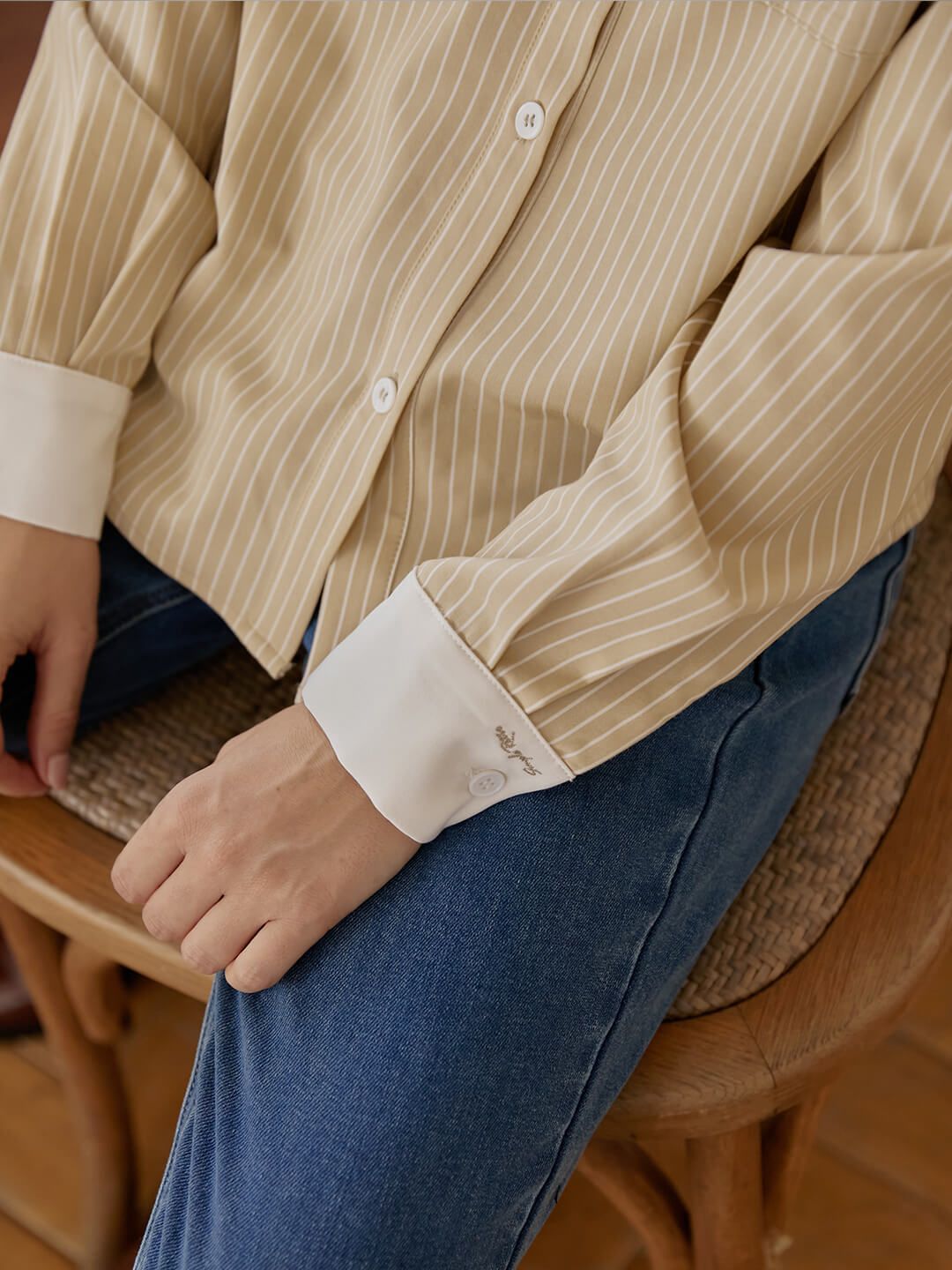 Laney Striped Yellow Blouse sold by Simple Retro