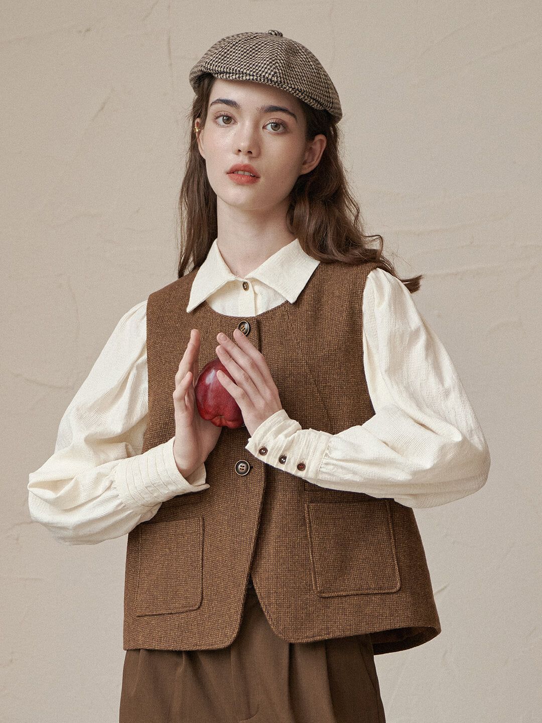 Vintage British Style Round Neck Waistcoat sold by Simple Retro product image thumbnail 4