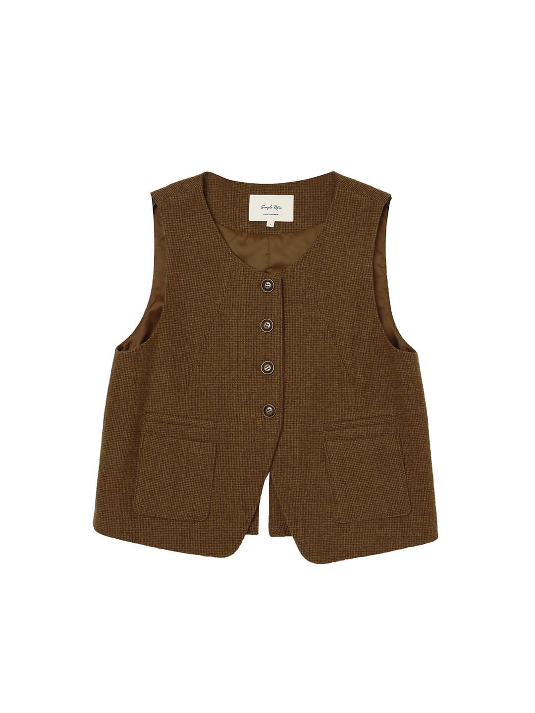 Vintage British Style Round Neck Waistcoat sold by Simple Retro product image thumbnail 11