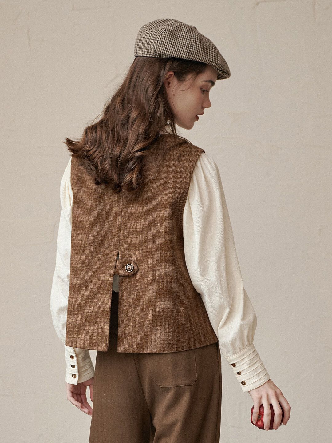 Vintage British Style Round Neck Waistcoat sold by Simple Retro product image thumbnail 6