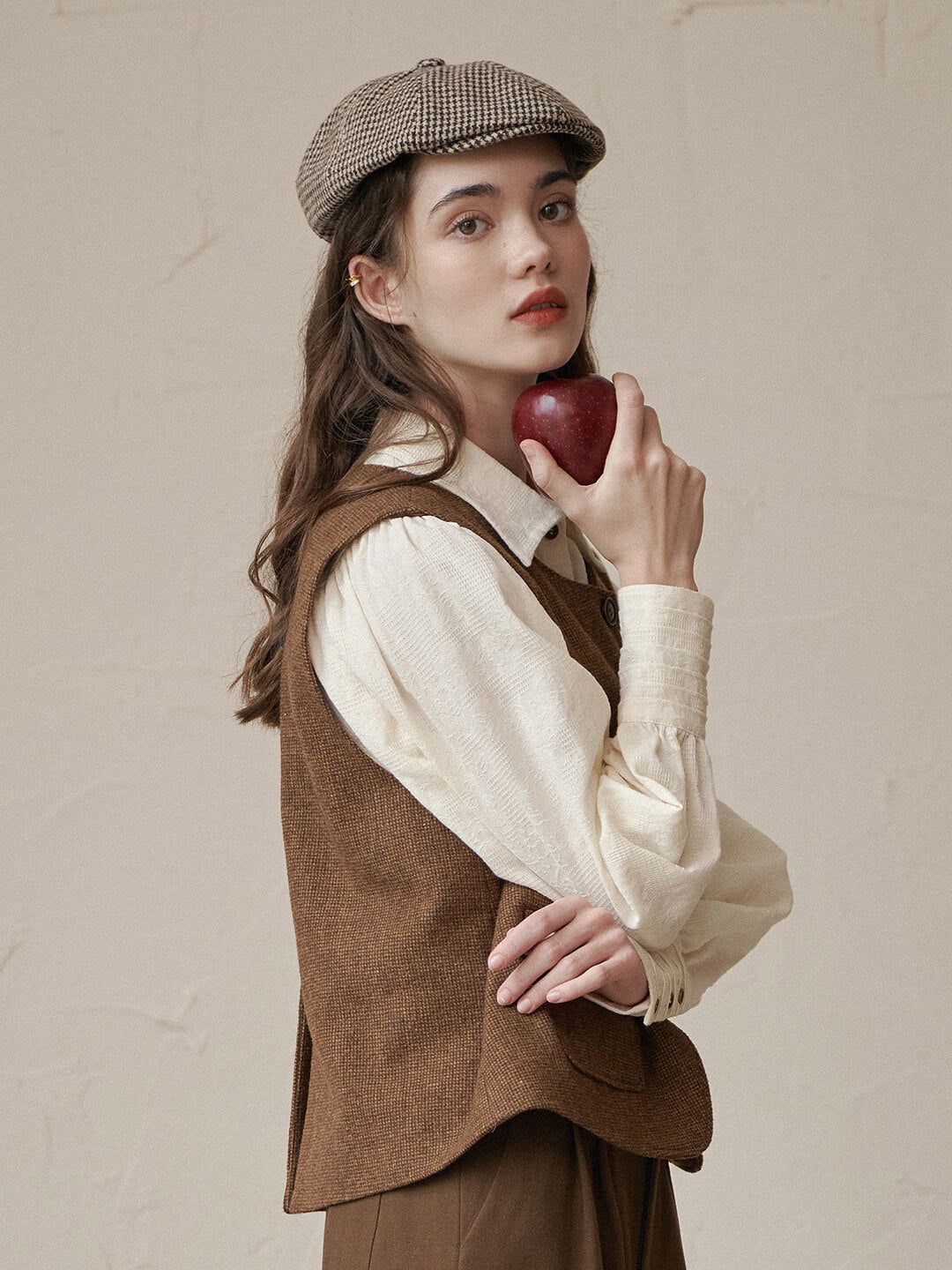 Vintage British Style Round Neck Waistcoat sold by Simple Retro product image thumbnail 3