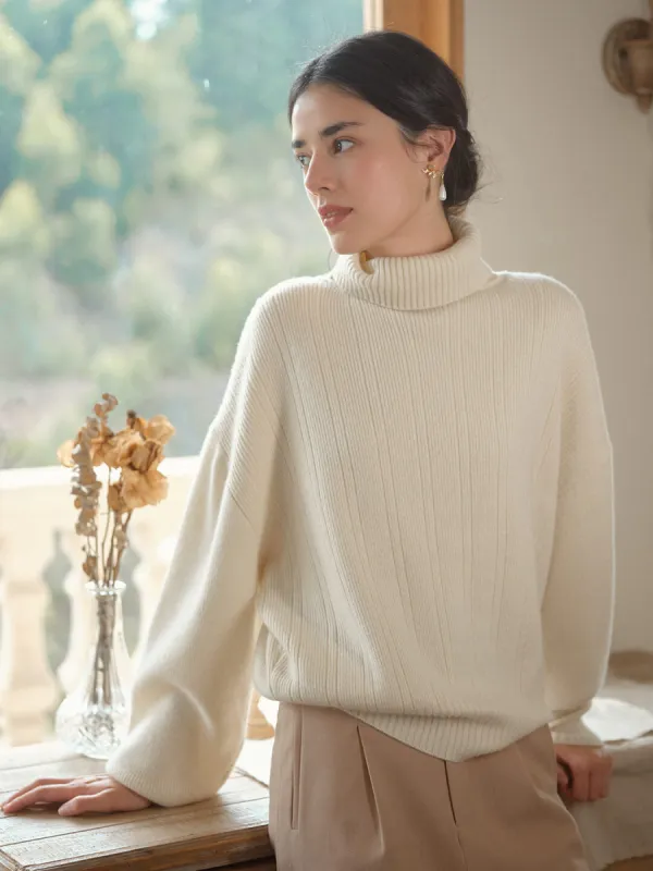 Aila Thick Turtleneck Knit Sweater sold by Simple Retro