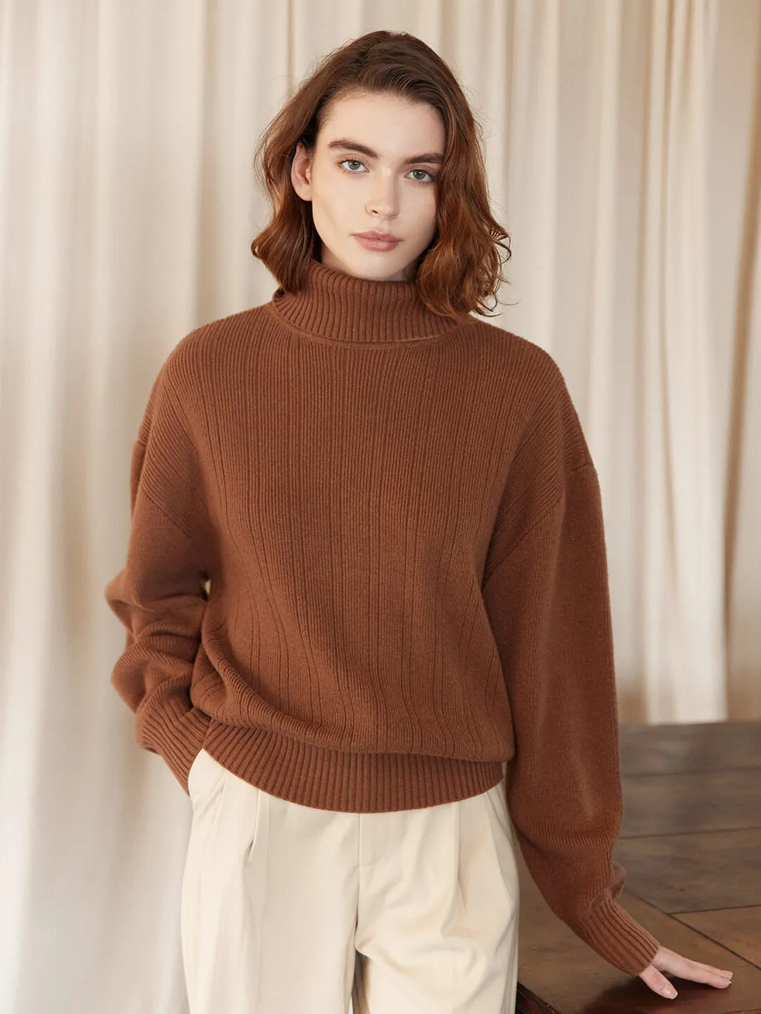 Aila Thick Turtleneck Knit Sweater sold by Simple Retro product image thumbnail 2