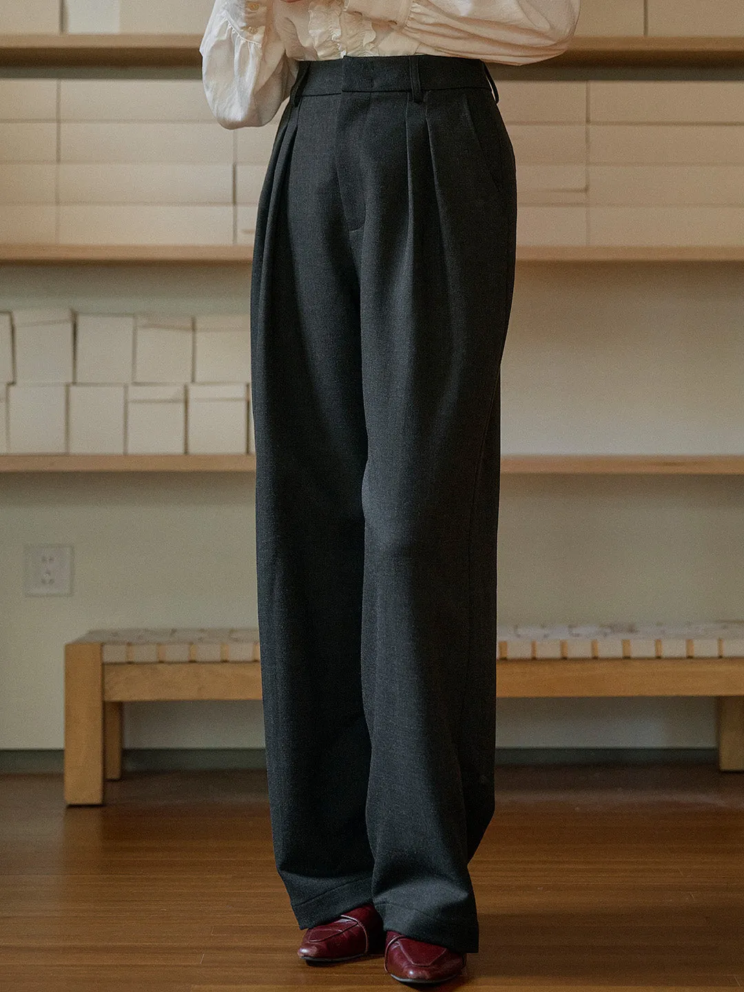 Jamie Casual Loose Straight Trousers sold by Simple Retro product image thumbnail 5