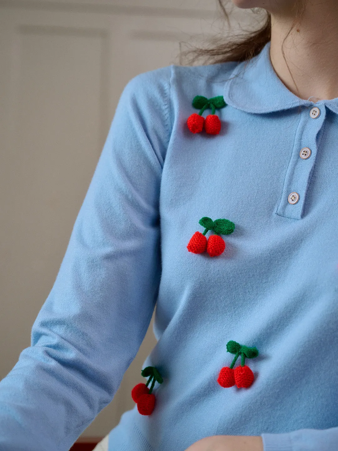 【Final Sale】Daniela Customized Jacquard Pullover Sweater sold by Simple Retro product image thumbnail 2