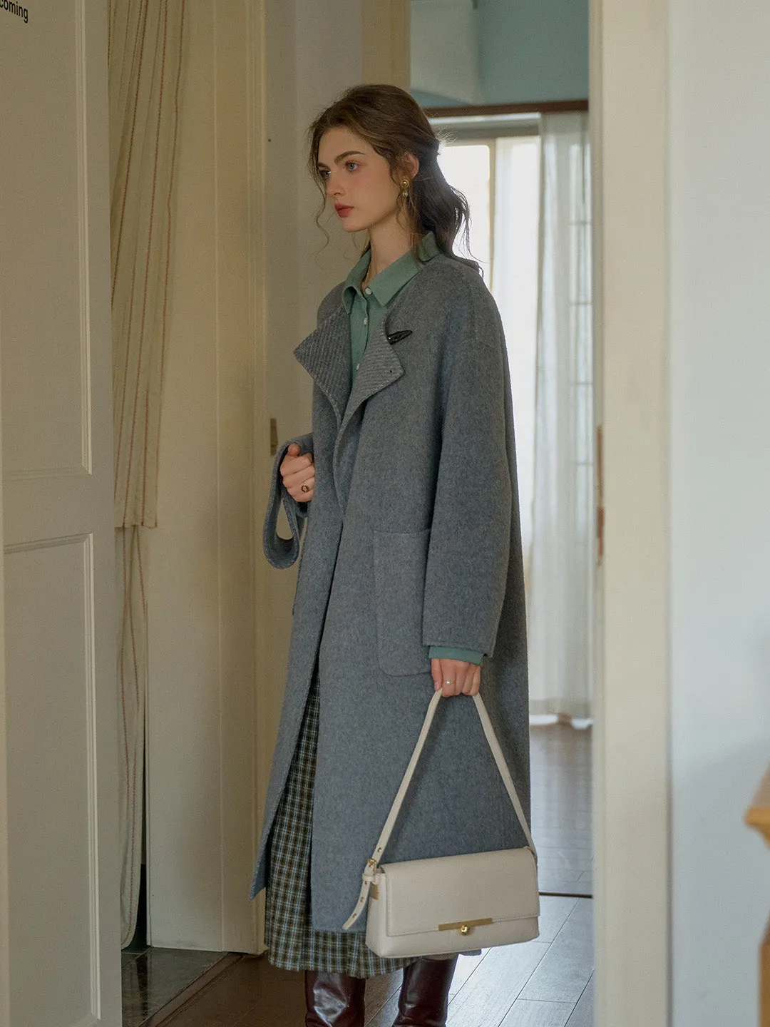 Romy Classic Fringe Scarf Pocket Coat sold by Simple Retro product image thumbnail 5