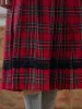 Drew A-Line Contrastng Pleated Plaid Skirt sold by Simple Retro