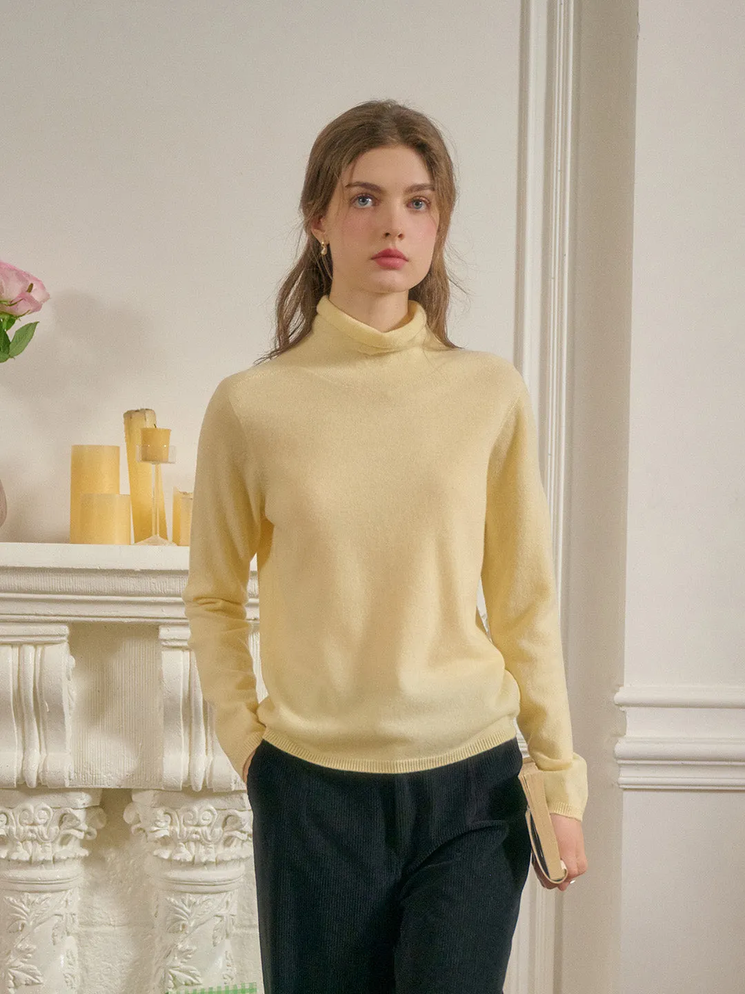 Scarlett Versatile Mockneck 100% Wool Sweater sold by Simple Retro product image thumbnail 5