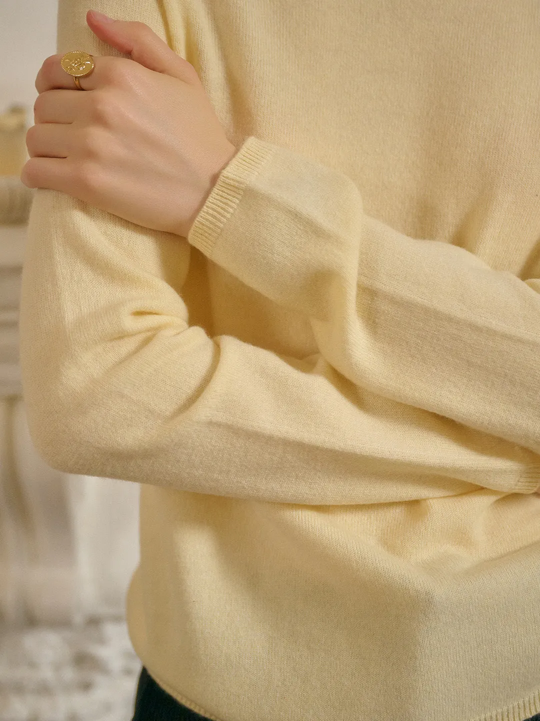 Scarlett Versatile Mockneck 100% Wool Sweater sold by Simple Retro product image thumbnail 2