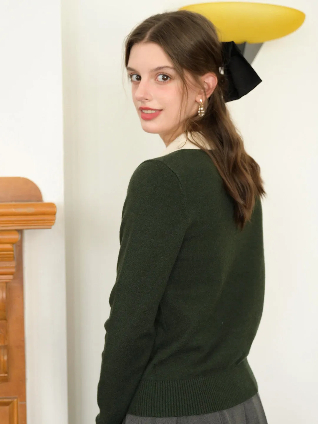 【Final Sale】Lara Versatile Polo Collar SR Logo Top sold by Simple Retro product image thumbnail 5