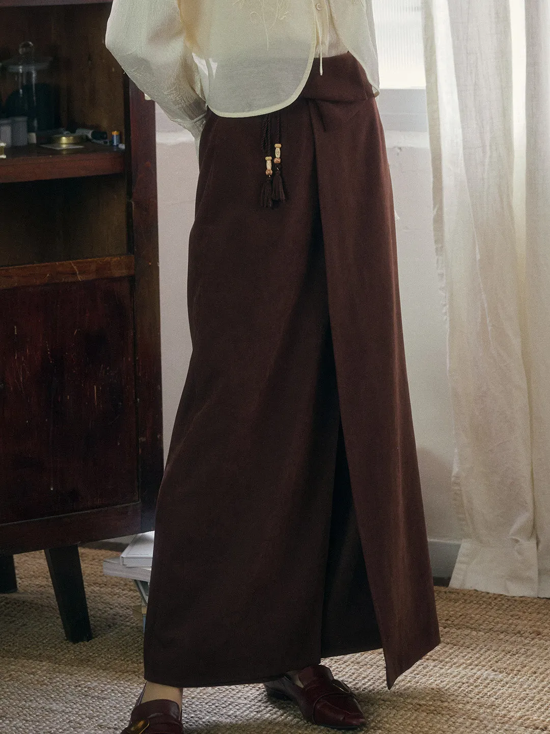 Delilah Tassel Pendant Corduroy Trousers sold by Simple Retro