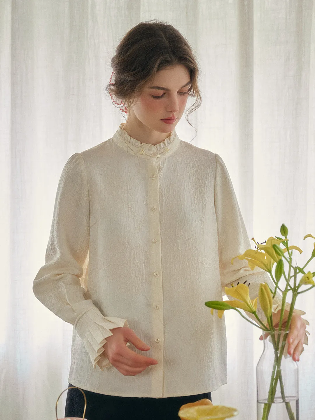 Amara Chinese Style Mockneck Removable Blouse & Vest sold by Simple Retro product image thumbnail 4