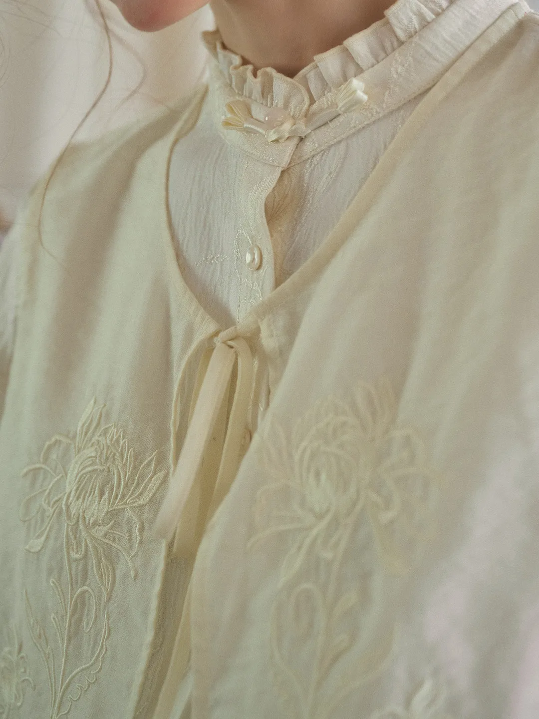 Amara Chinese Style Mockneck Removable Blouse & Vest sold by Simple Retro product image thumbnail 3