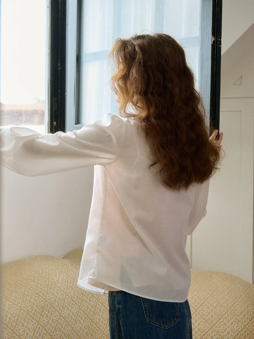 【Final Sale】Maren Peter Pan Collar Floral Embroidery Blouse sold by Simple Retro product image thumbnail 5