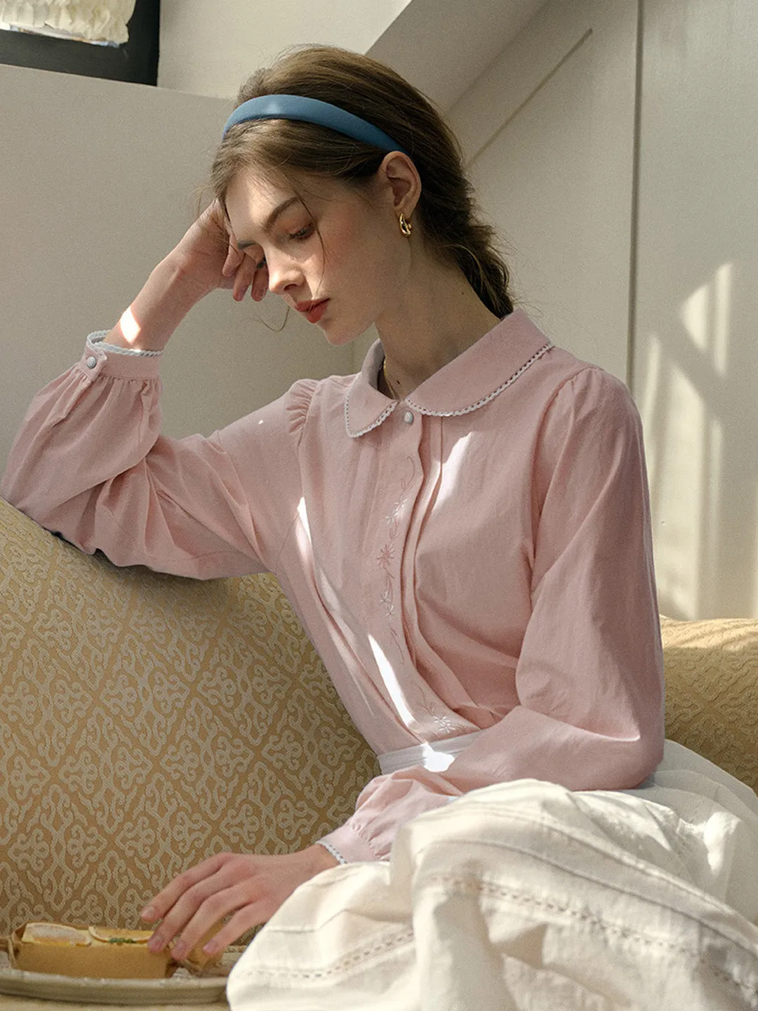 【Final Sale】Cadence Doll Collar Eedwardian Style Blouse sold by Simple Retro product image thumbnail 5