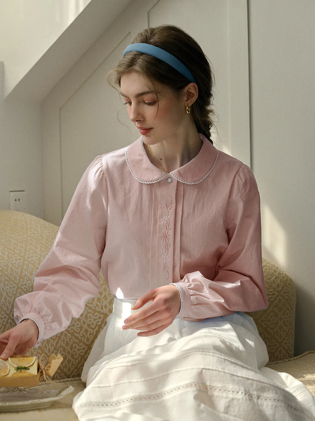 【Final Sale】Cadence Doll Collar Eedwardian Style Blouse sold by Simple Retro product image thumbnail 4