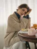 Simple Retro Emi Collarless Pocket Down Jacket - Khaki sold by Simple Retro