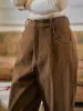 Lila Classic Corduroy Straight Trousers - Brown sold by Simple Retro