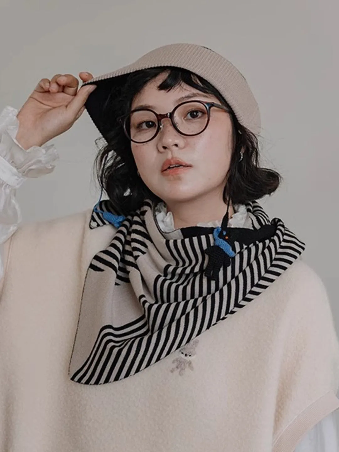 Chowxiaodou 100% Wool Knit Beanie sold by Simple Retro product image thumbnail 5