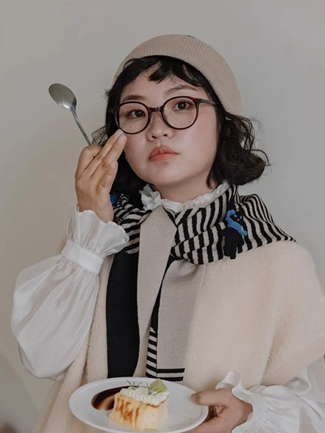 Chowxiaodou 100% Wool Knit Beanie sold by Simple Retro product image thumbnail 4